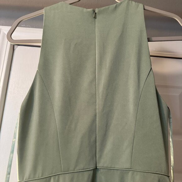 IEENA for Mac Duggal Sage Green Tiered Ruffle Dress Size 2 Cocktail NWOT - Picture 10 of 10